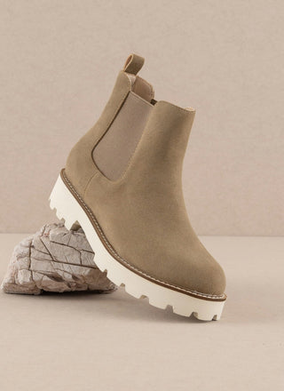 The Gianna Khaki | Chunky Sole Chelsea Boot