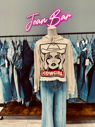 Cowgirl cropped hoodie