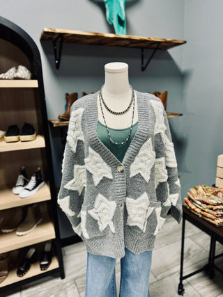 Grey star cardigan