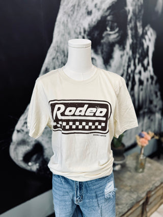 Cream & Brown Checker Rodeo Graphic Tee