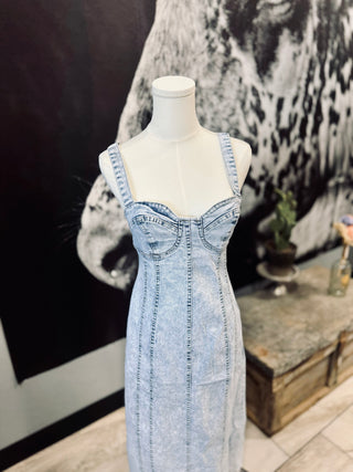 Light Denim Corset Dress